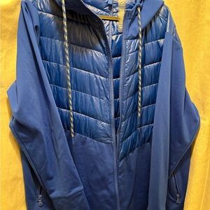 Lou & Grey OCEAN BLUE Quilted Jacket (matches Adidas Ocean Blue wide leg pants)